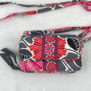 Vera Bradley Cheery Blossoms Floral All In One Crossbody Petite Bag 6” x 4”